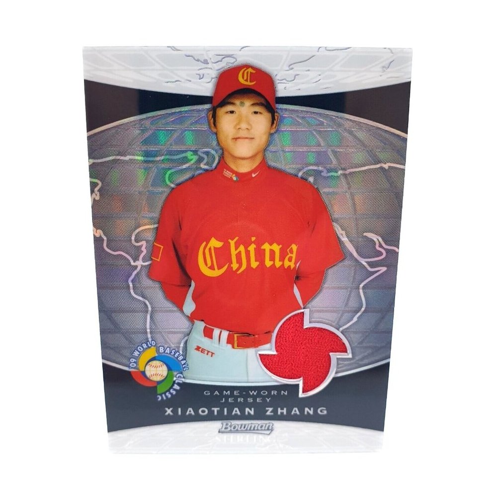 Xiaotain Zhang 2009 Bowman Sterling World Baseball 109/199 Relics Refractors